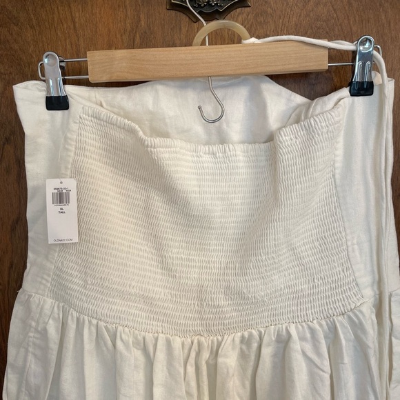 New With Tags Old Navy Halter Top White Linen Romper Size XL Tall - Picture 4 of 8